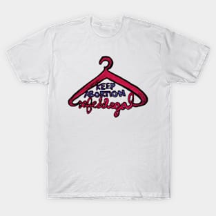 Keep Abortion Safe and Legal Watercolour Coat Hanger T-Shirt